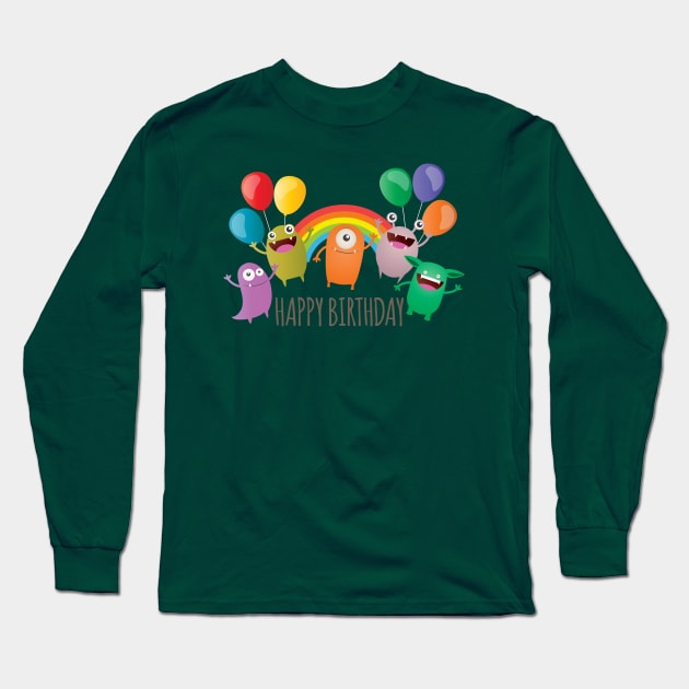 Happy Birthday Long Sleeve T-Shirt by vladocar